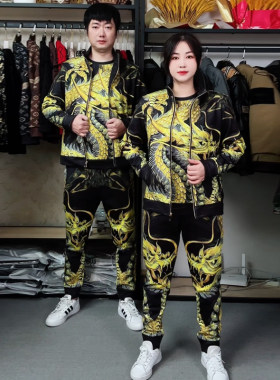 男士春季时尚金龙套装
