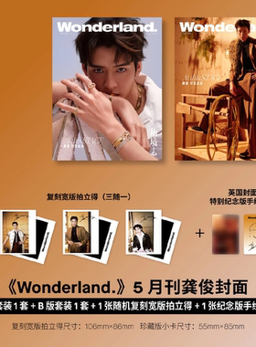 【共2本】Wonderland新视线杂志 2025年5月封面龚俊 内文：张新成 杨力维&杨舒予 张艺凡 明星时尚潮流期刊杂志