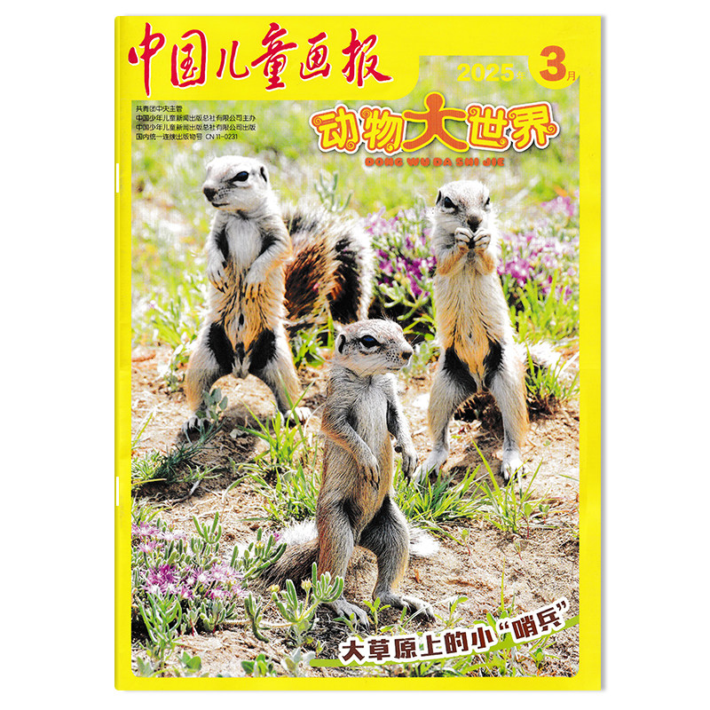 【可选】中国儿童画报动物大世界杂志2025年3月 大草原上的小“哨兵”动物科普小学生课外期刊,书籍/杂志/报纸,期刊杂志,淘宝优惠券,粉丝福利购,淘宝优惠卷