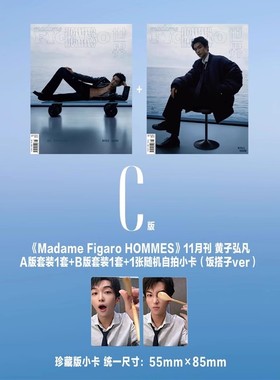 madame FIGARO费加罗世界杂志2024年11月下封面黄子弘凡 内文 ：刘昊宇  明星时尚潮流期刊杂志