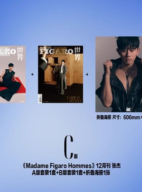 【赠送官方10张拍立得+2张自拍小卡+1张海报】madame FIGARO费加罗世界杂志 2024年12月下 封面 张杰  明星时尚潮流期刊