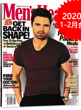 英文版 Men's Health时尚健康男士版杂志 2020年1-2月合刊 正版现货男性身心健康体育运动书籍期刊