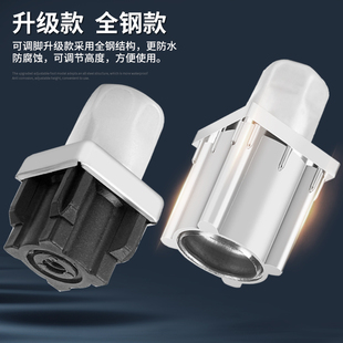 可调脚不锈钢全钢可调节工作台货架家具橱柜子弹头全金属钢调节脚