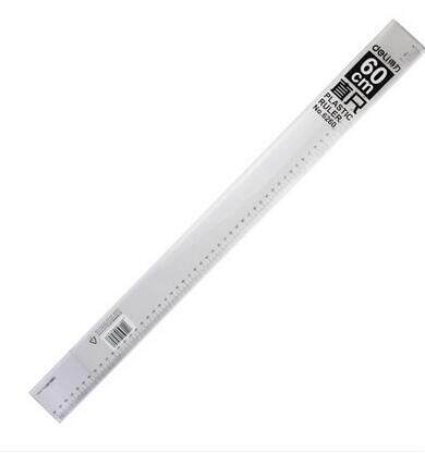 正品得力6250/6260有机塑料直尺 绘图仪尺 50cm/60cm透明直尺格尺