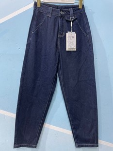 百搭老爹裤 高腰宽松显瘦哈伦裤 女显高 仔裤 早秋新款