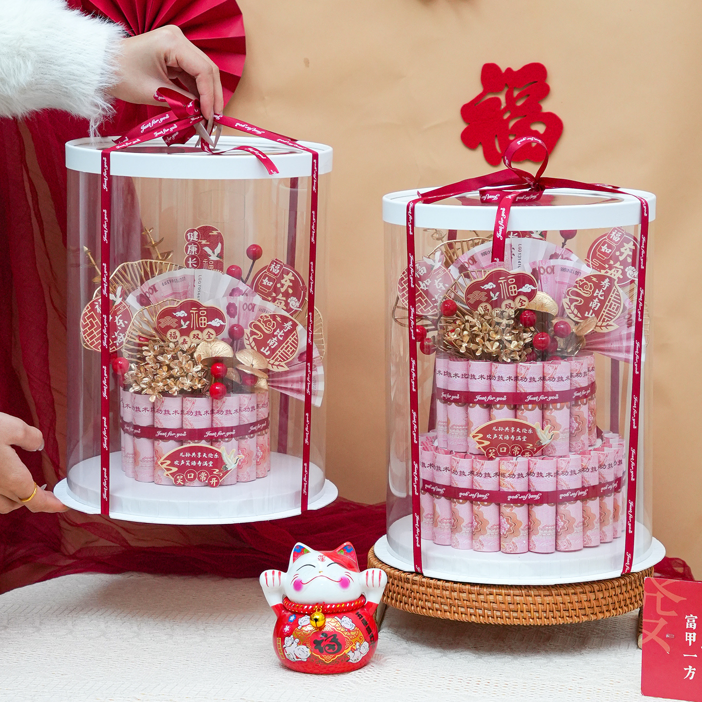 创意有钱花蛋糕礼盒手工diy材料包套装生日礼物送女朋友闺蜜妈妈