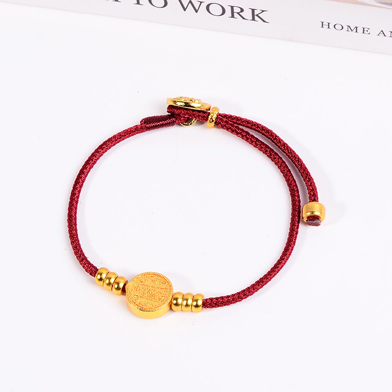 铜合金手链 五路财神红绳手链女新年本命年手绳高级感时尚配饰,饰品/流行首饰/时尚饰品新,手链,淘宝优惠券,粉丝福利购,淘宝优惠卷