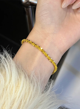 钛钢手链 波光粼粼手链女高级感小众爆闪手环精致气质手饰不褪色