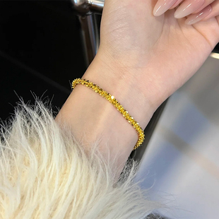 钛钢手链 波光粼粼手链女高级感小众爆闪手环精致气质手饰不褪色