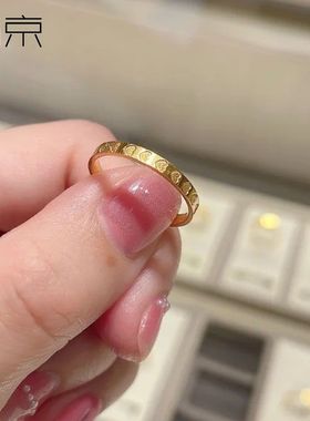 钛钢戒指 满圈22颗爱心戒指女钛钢小众设计指环时尚个性食指戒子