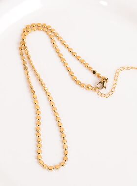 钛钢项链 爆闪精致闪光链项链女时尚百搭简约素链小众设计不褪色