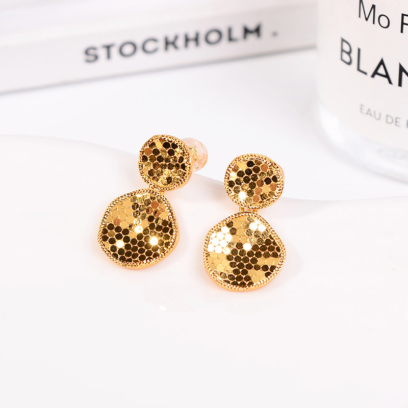 铜合金耳饰 鱼鳞闪耀圆形耳钉女新中式爆闪耳环精致百搭耳饰品,饰品/流行首饰/时尚饰品新,耳钉,淘宝优惠券,粉丝福利购,淘宝优惠卷