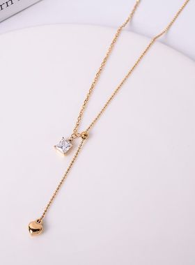 钛钢项链 项链女轻奢小众设计感精致锁骨链百搭配饰首饰品不褪色