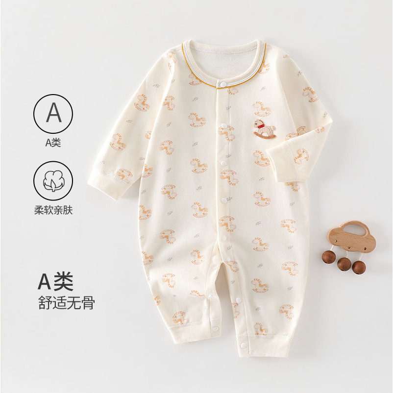 新生婴儿衣服纯棉四季款初生儿家居春秋季刚出生宝宝和尚服连体衣