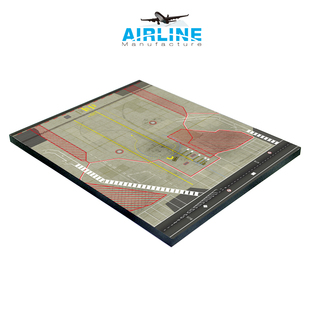 金属 机场图纸 客机模型 北欧 成品木质地台 展示 1：200