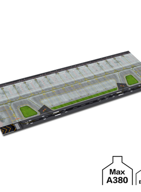 沙盘模型场景 1:400客机模型机场跑道图纸26机位（A380专用机位）