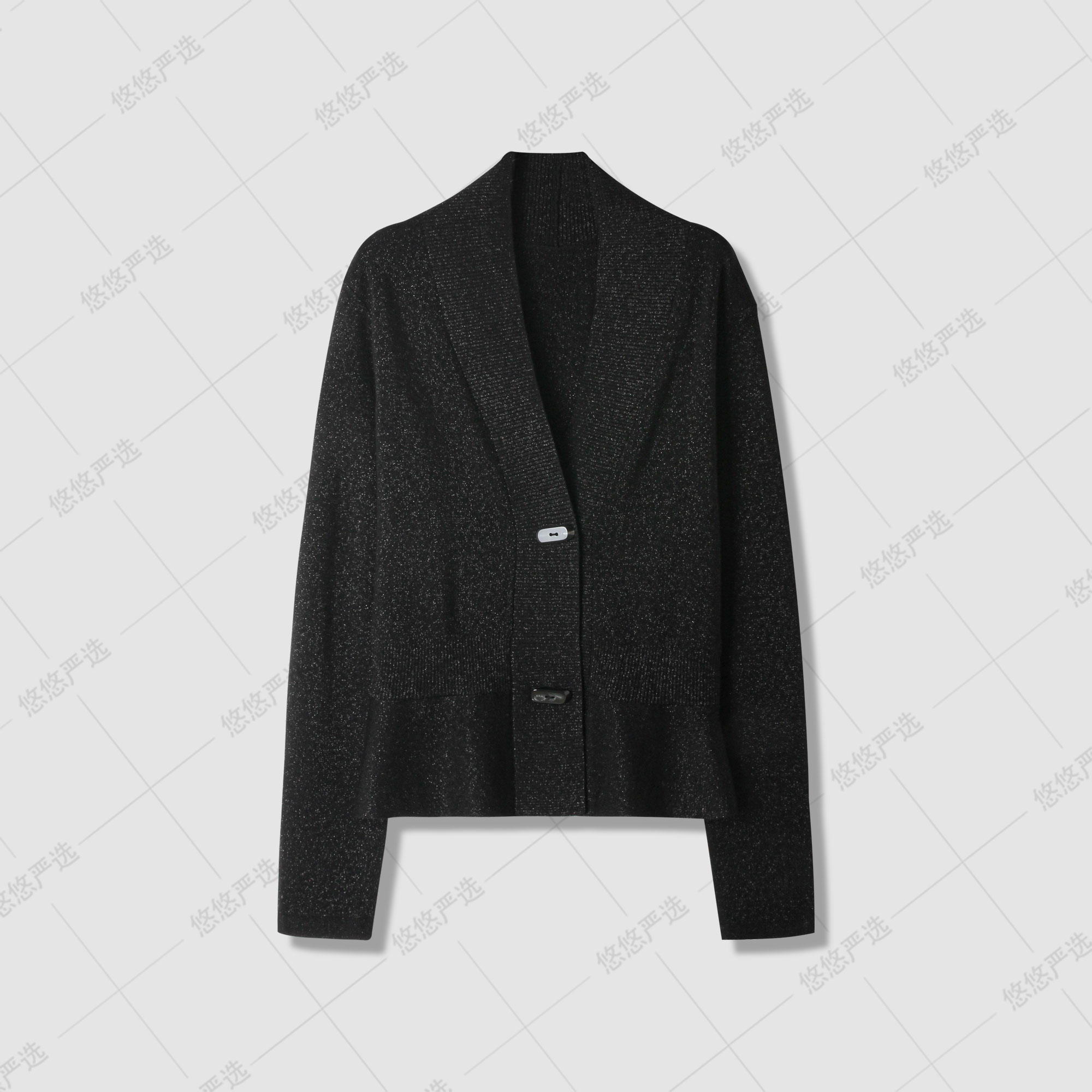 【高端线】气质百搭V领亮丝针织开衫