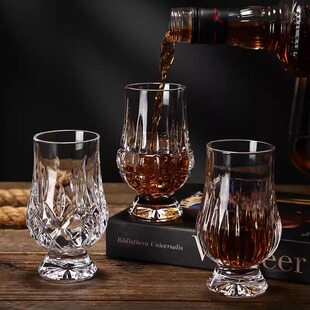 水晶玻璃杯闻香杯品鉴杯家用威士忌杯洋酒杯创意高端烈酒杯组合装