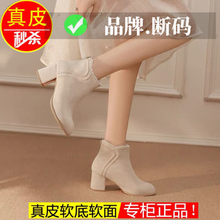 配旗袍 显身材~~古风秋冬高跟鞋冬天汉服鞋子短靴新中式冬季靴子