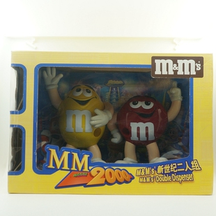 正版 M&M's巧克力玩具 M&M's 2000年新世纪二人组巧克力豆糖果机