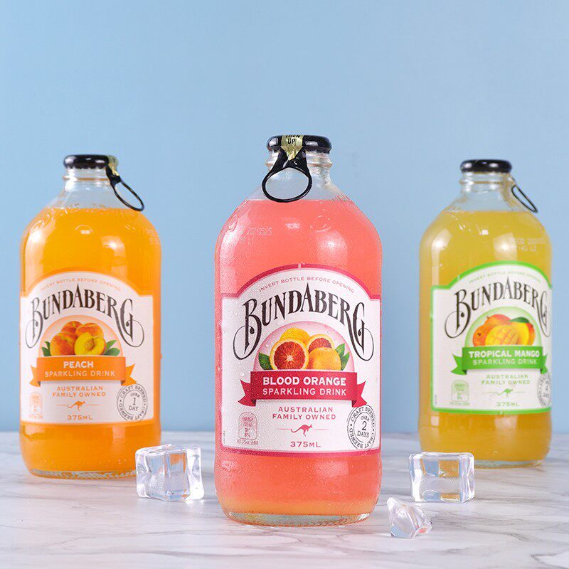 新日期澳洲进口宾得宝气泡水bundaberg姜汁桃汽水啤酒番石榴气酿