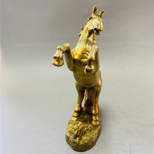 黄铜跃马黄铜马办公室摆件生肖开业礼品马马到成功黄铜摆件批发