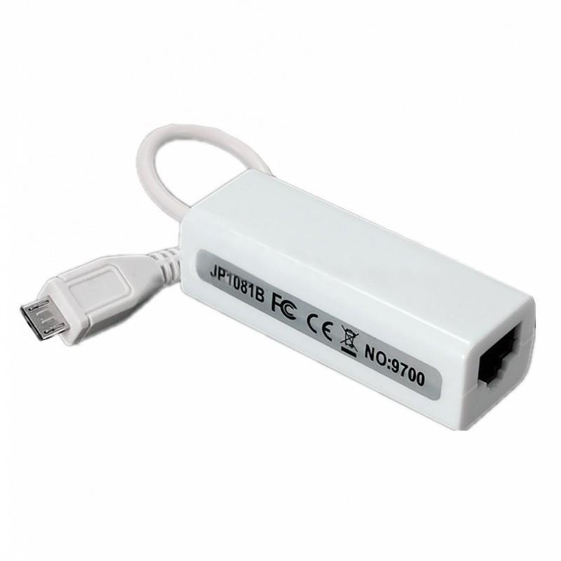 Micro-USB 2.0 5P to RJ45 Lan Ethernet Adapter Converter Lead