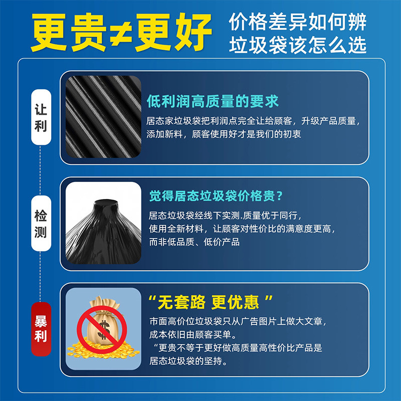 大垃圾袋大号加厚黑色商用餐饮物业酒店加厚款环卫特大超大厨房用