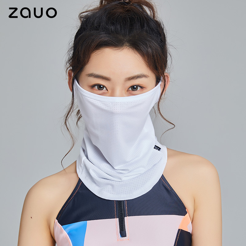 球防晒面罩韩国口罩围脖冰凉脸罩女户外遮阳防紫外线全脸