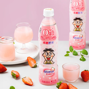多种维生素C原味草莓味风味牛 新日期旺旺旺仔O泡果奶450ml低糖版