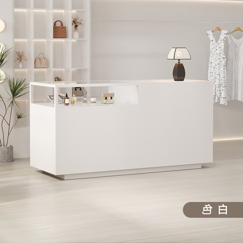 服装店收银台复古吧台女装店小型柜台咖啡馆饰品店简约前台接待台