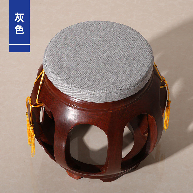 中式圆形坐垫红木家具鼓凳可拆洗蒲团座圈椅垫海绵防滑榻榻米纯色