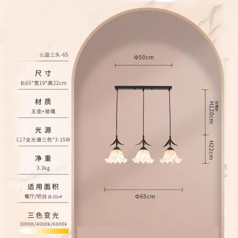 美式餐厅铃兰法式客厅吊灯中古复古主卧室吸顶灯全屋灯具2025新款