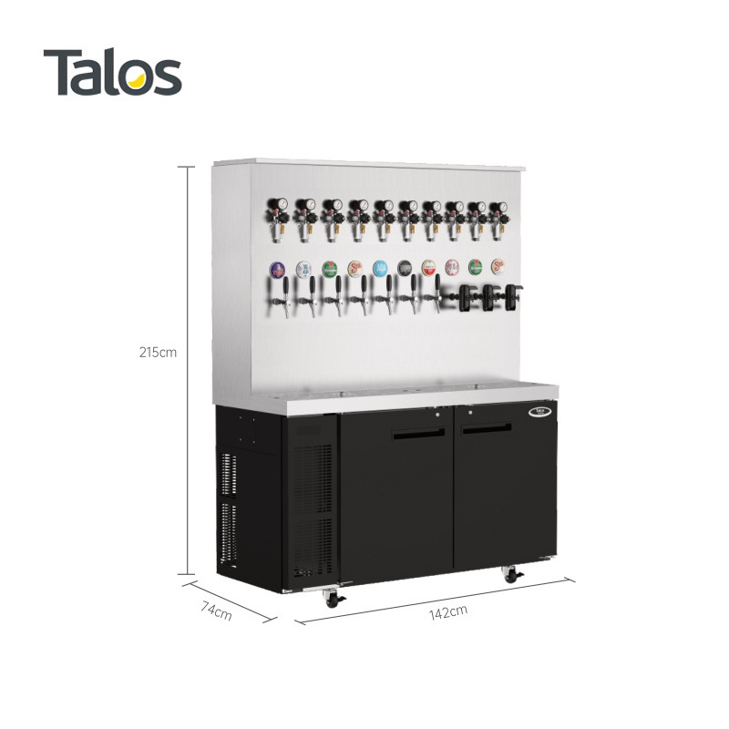 Talos塔罗斯风水冷一体式啤酒墙机精酿桶啤酒制冷设备商用扎啤机