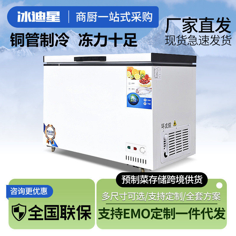卧式冰柜冷冻冷藏柜大容量冰柜速冻冷柜卧室冷藏柜商用冰柜