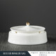 德鼎羊脂玉国潮白瓷烟灰缸带盖防飞灰高级感家用客厅烟缸茶道零配