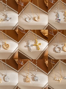 欧美跨境 时尚简约百搭高级感项链钛钢不掉色女轻奢饰品 厂家批发