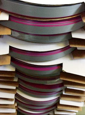 排线批发265128awg排线10p灰厂家红边76.5米led显示屏线可压idc