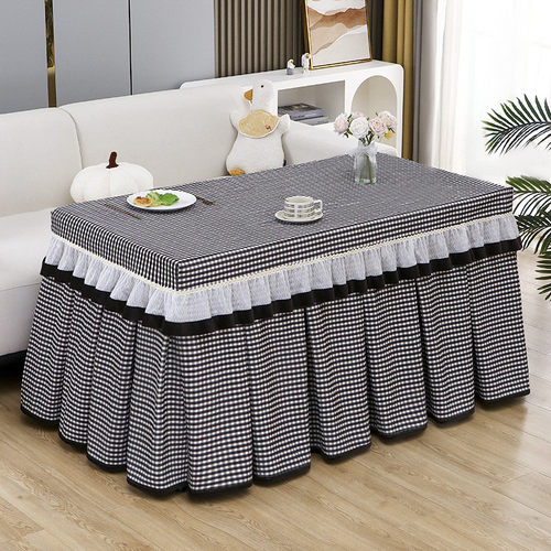 纯色烤火套加绒加厚桌子罩罩桌布长方形电烤炉桌子取暖桌套电暖桌