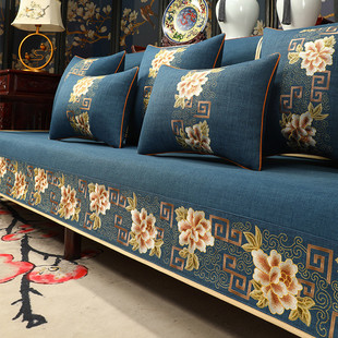 盖中式红木沙发坐垫巾防滑靠背巾罗汉床垫套罩实木沙发垫盖布