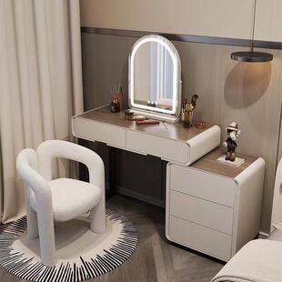 2025新款主卧室化妆台轻奢高级感斗柜一体梳妆台实木卧室化妆桌