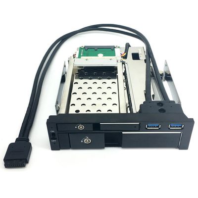 TOOLFREE Optical Dual Bay Tray Less Mobile Rack Enclosure Fo