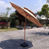 L彧1户外中柱遮阳伞摇头转向伞太阳伞摆摊手摇可折叠沙滩伞门卫露