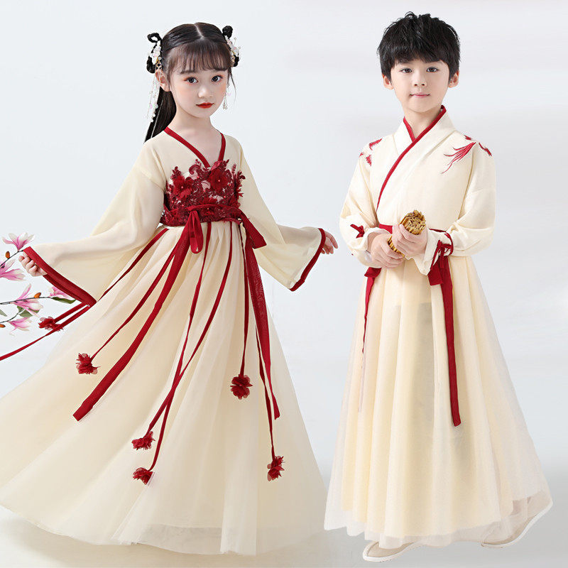 运动会开幕式男童儿童古装表演国学服中国风朗诵服,童装/婴儿装/亲子装,汉服,淘宝优惠券,粉丝福利购,淘宝优惠卷