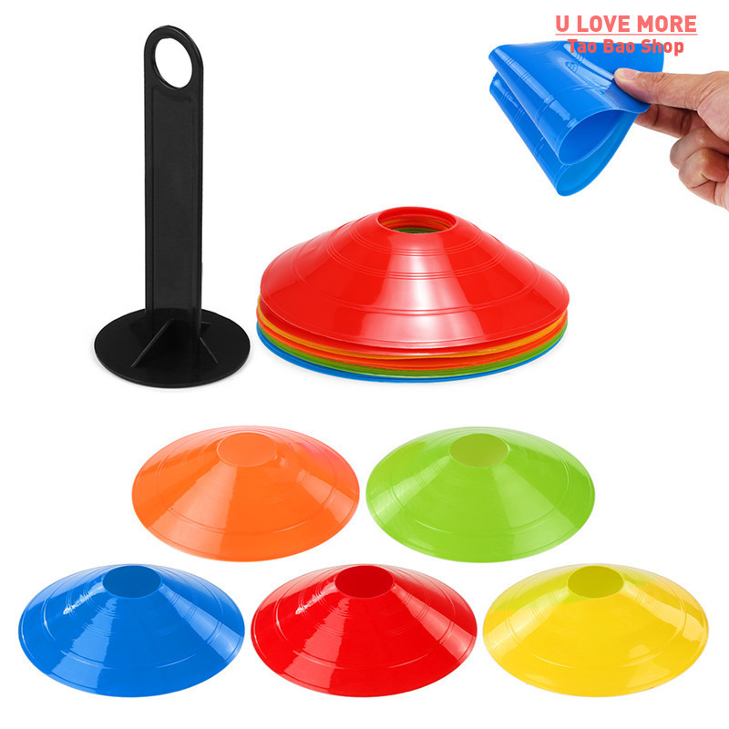 10Pcs Agility Disc Cone Set Football Training Saucer Cones M