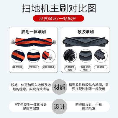 适用于追觅扫地机器人配件D10S/D10S PRO滚边刷过滤网D9 MAX耗材