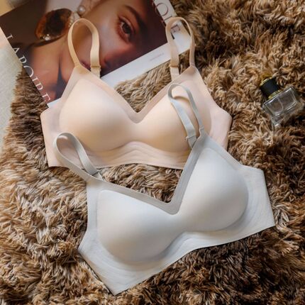 新品2025新款无痕运动果冻内衣女夏季薄款小胸聚拢收副乳无钢圈文