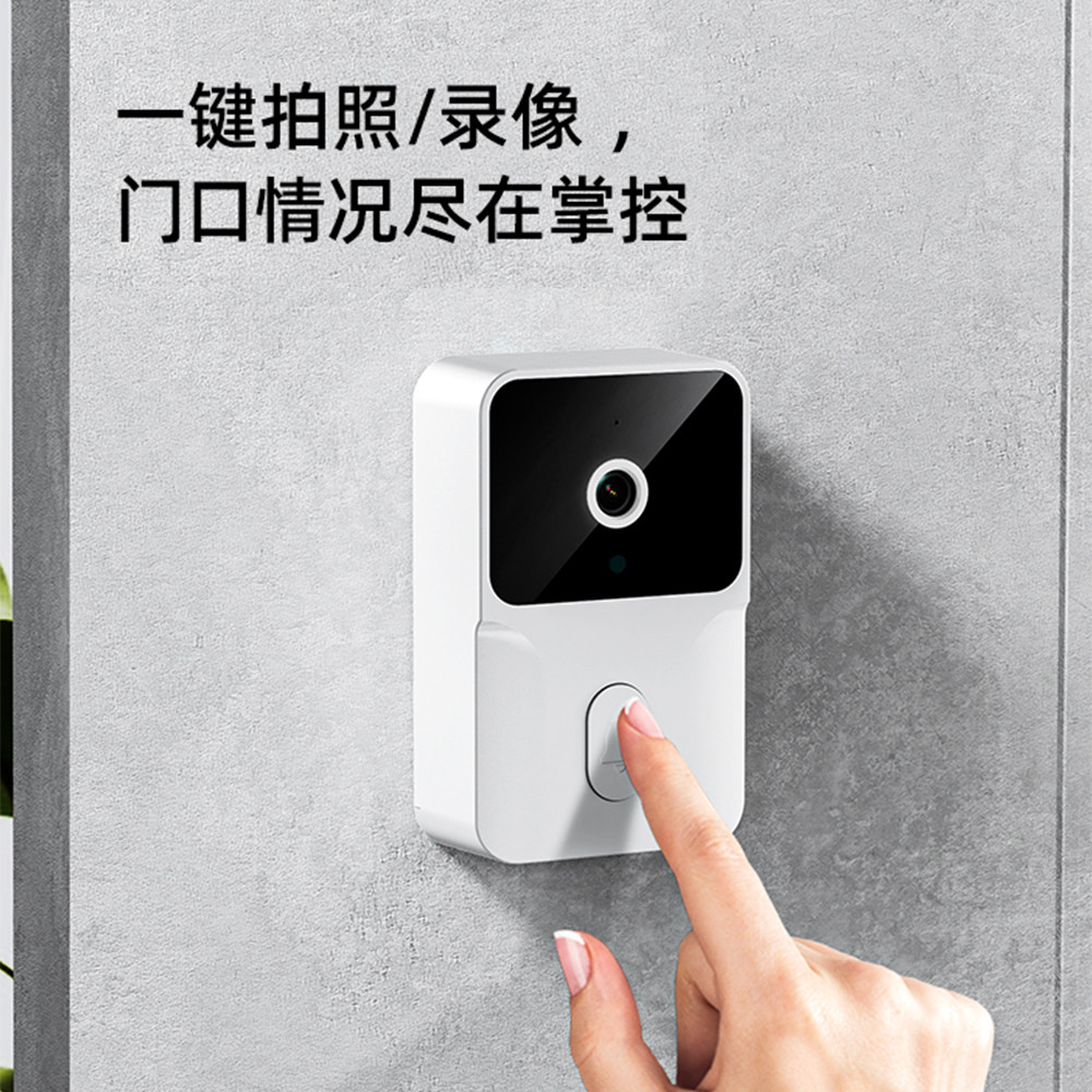 可视门铃带显示屏无线家用免打孔高清夜视视频通话对讲猫眼监控