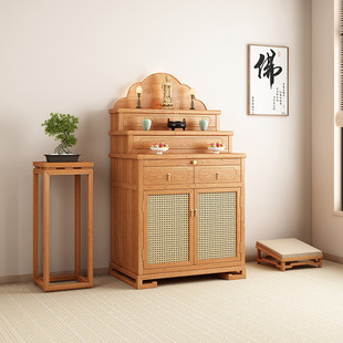 黑胡桃木藏式三层供桌香案家用实木桌佛堂柜奉台佛台中堂供台