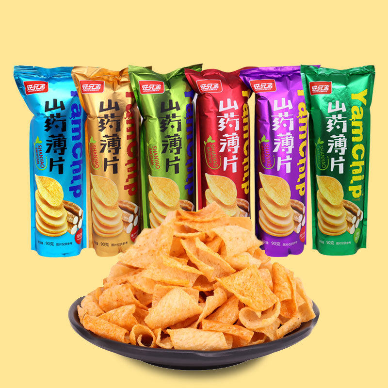 官方旗舰店山药薄片90g香酥脆片香辣酱汁牛排蜜汁烤翅味好